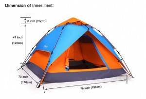 Триместна палатка Go and Camp, Moni, многоцветен