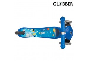 Тротинетка със светещи гуми и регулация Globber Primo Fantasy Lights - Blue Design