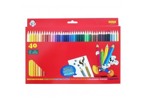  Цветни моливи, 40 броя, включен златен и сребърен