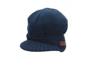 Тъмно синя плетена шапка с козирка, Sterntaler - 53 см. / 2-4 г.