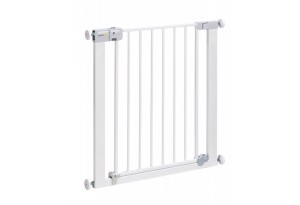 Safety 1st - Универсална метална преграда за врата с механизъм за автоматично заключване - бял цвят