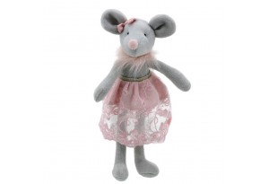 Wilberry Парцалена кукла Мишчица танцьорка в розова дрешка, 32 см. WB4107