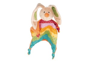 Занимателна кърпичка цветно зайче