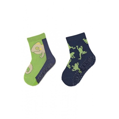 Детски чорапи със силиконова подметка хамелеон - 2 чифта