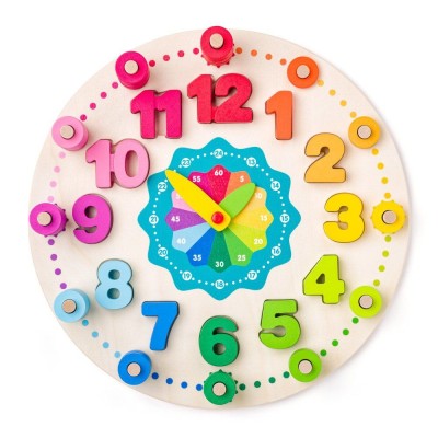 Дидактически часовник с броене на цифрите от 1-12