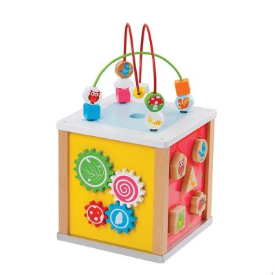 Lelin Toys - Дървен дидактически куб