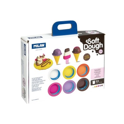 Milan Тесто за моделиране Soft Dough Ice Cream &amp; Waffles, 6 цвята