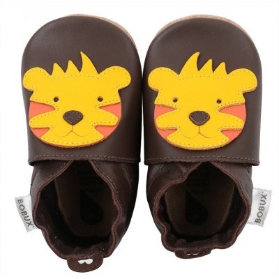 Обувки за прохождащи бебета bobux Tiger Chocolate