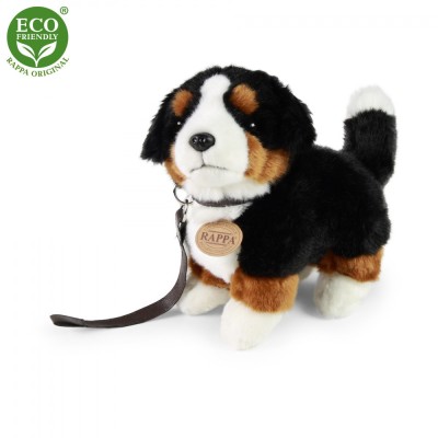 Плюшено Бернско планинско куче стоящо, с коишка,23 см., серия Еко приятели