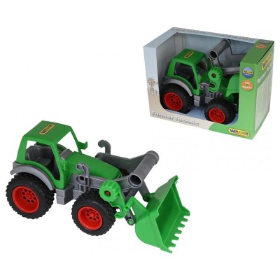 Polesie Toys Трактор с предно гребло - 37787, Многоцветен, 36+