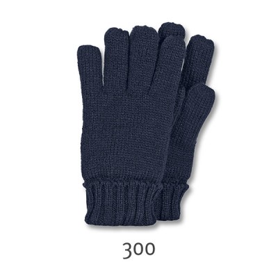 Тъмно сини детски плетени ръкавици